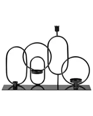 Kerzenständer COBH 30 cm Metall Schwarz_995137