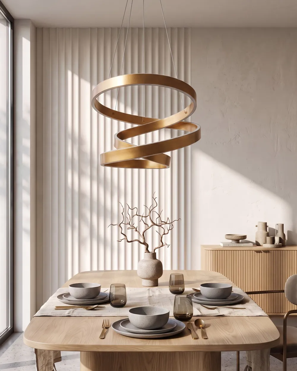LED Pendant Lamp WANLI Metal Gold_1149675