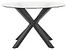 Gartentisch MALETTO 120 cm 120 cm Glas Schwarz