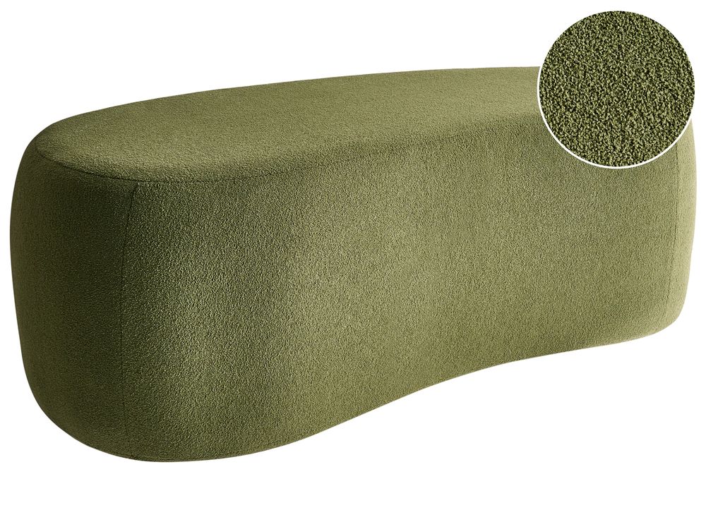 Pouf BAYARD Bouclé Grün