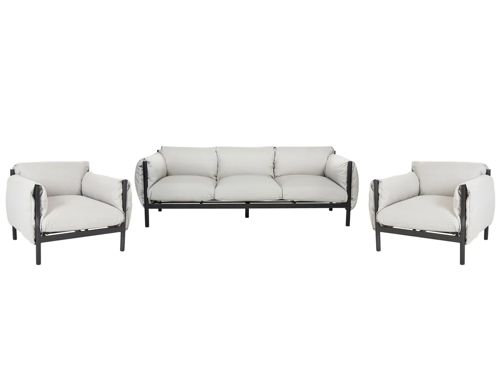 Gartensofa Set 5-Sitzer ESPERIA Metall Grau