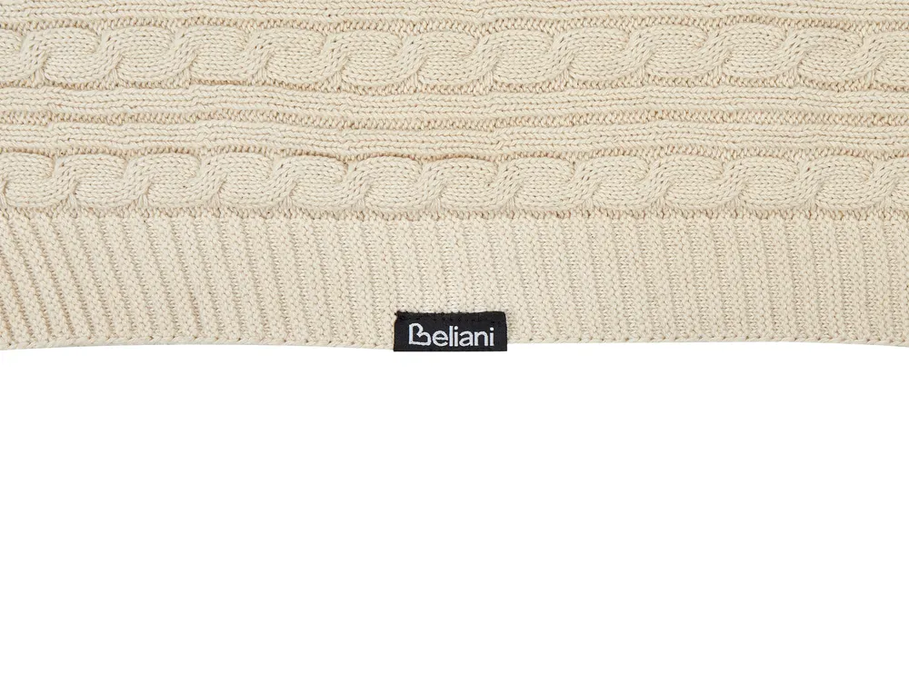 Kuscheldecke ANAMUR Baumwolle 110 x 180 cm Beige_820988