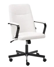 Office Chair CAROGA Boucle White_1059324