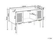 Delovna miza RATANA 130 cm x 50 cm Črna_1191753
