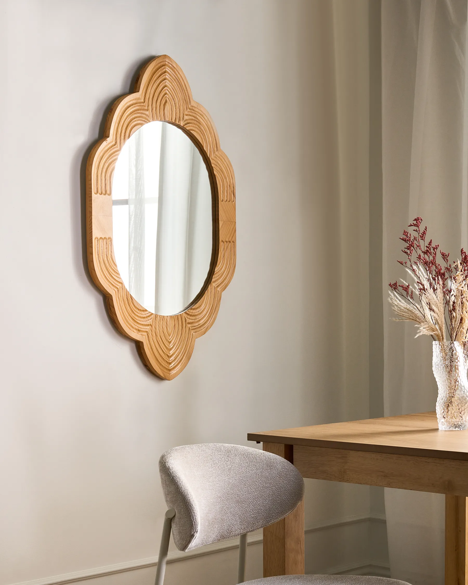 Wandspiegel FRESVILLE 62 cm 100 cm Kiefernholz Hellbraun_997718