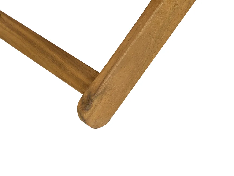Folding Deck Chair ANZIO Acacia Wood Black_957705