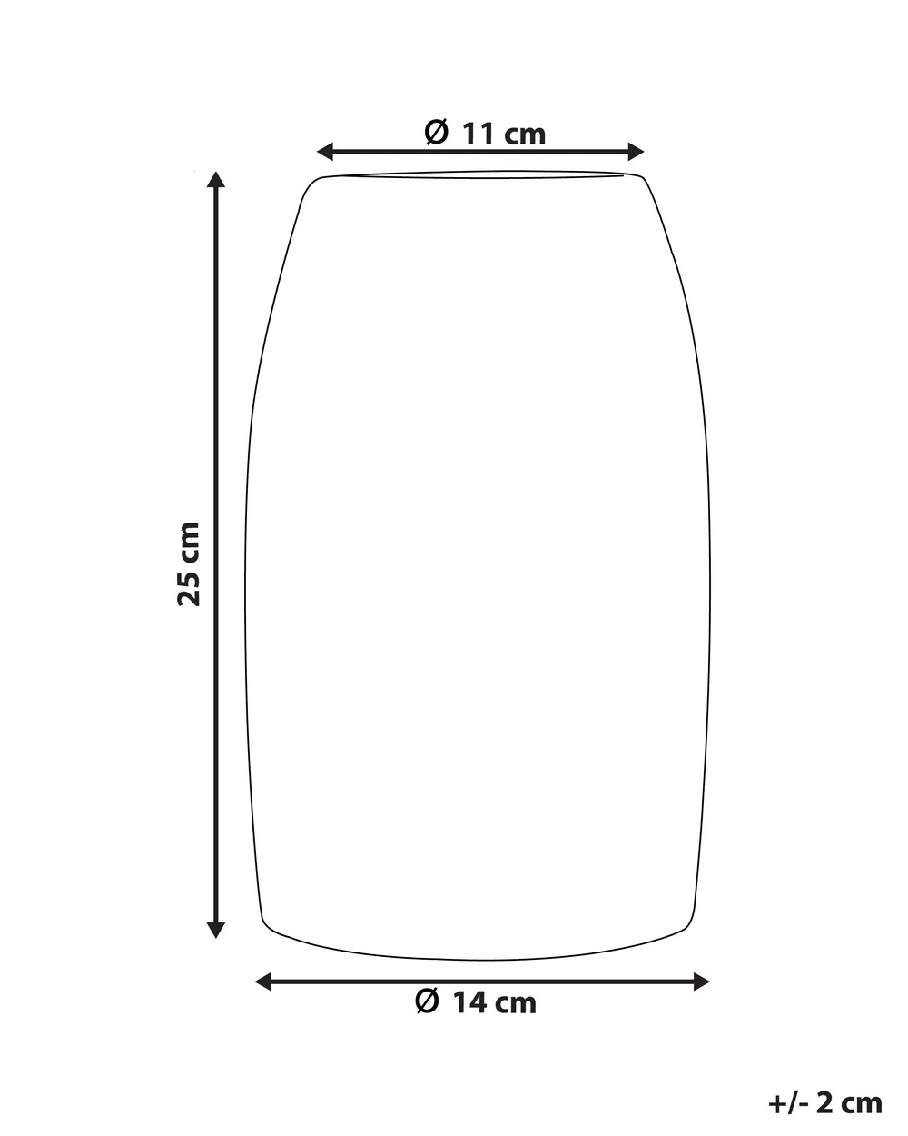 Decorative Vase LINZI 25 cm Stoneware White_733856