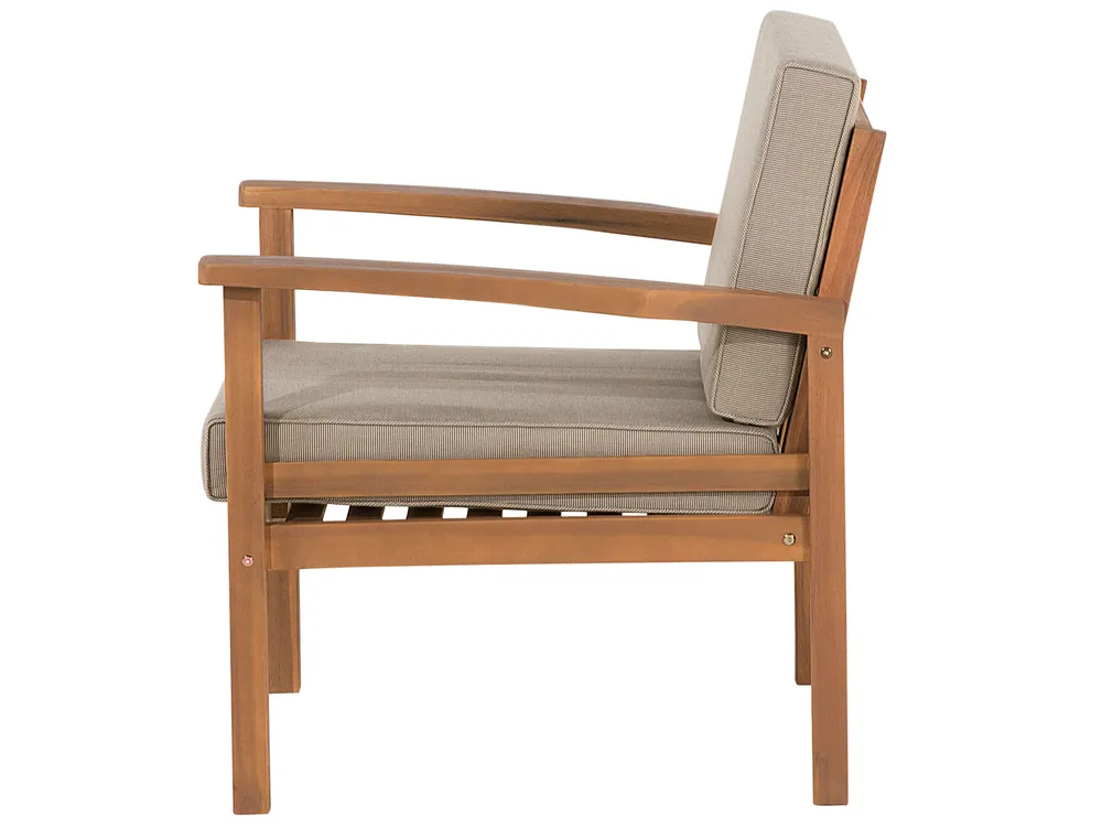 Lounge Set mit Tisch 4-Sitzer MANILA zertifiziertes Akazienholz Hellbraun_803056