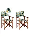 Gartenstuhl 2er Set CINE Akazienholz Bunt