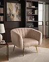 Sessel LACONIA Samtstoff Taupe