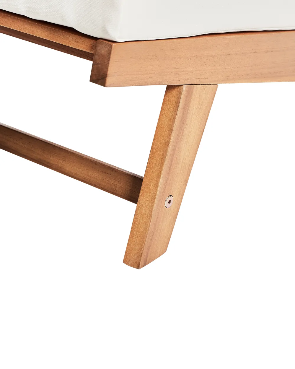 Stuhl mit Sitzkissen MICCIANO Akazienholz Cremeweiß_958564
