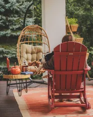 Garten-Schaukelstuhl ADIRONDACK Rot_1179189