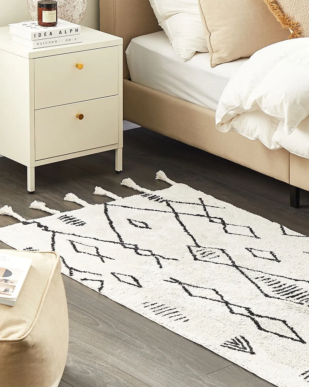 Rug KEBIR Off-White 80 x 150 cm Cotton_1183441