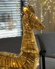 Christmas Decoration LED AKUREYRI 110 cm Reindeer Gold_1035761