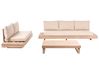 Lounge Set mit Tisch 5-Sitzer MARETTIMO zertifiziertes Akazienholz Beige