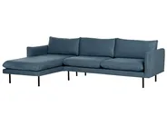 Corner Sofa 4 Seater VINTERBRO Chenille Blue Right Hand_901044