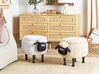 Tierhocker mit Stauraum SHEEP Schaf Stoff Weiß