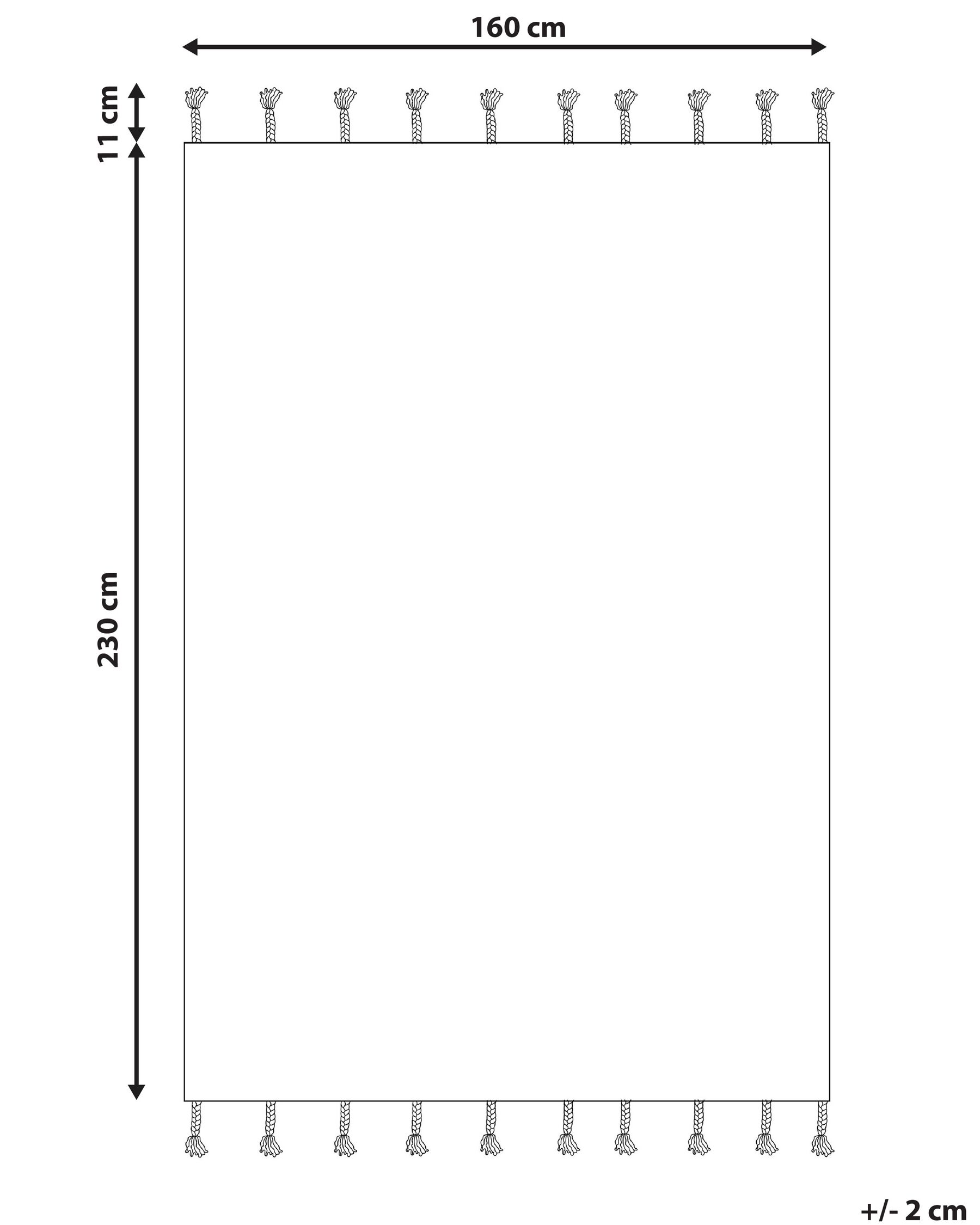 Teppich CORUM Schwarz 160 x 230 cm Baumwolle_839504