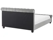 Wasserbett Samtstoff AVALLON 180 x 200 cm Grau_846913