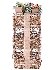 Weihnachtsdekoration 3er Set LED NAKILLA 64/54/42 cm Weihnachtsgeschenke Braun_1179708