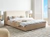 Bed Boucle LAVAUR 160 x 200 cm (EU King Size) Beige