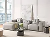 Corner Sofa DOLVA Fabric Light Grey Right Hand