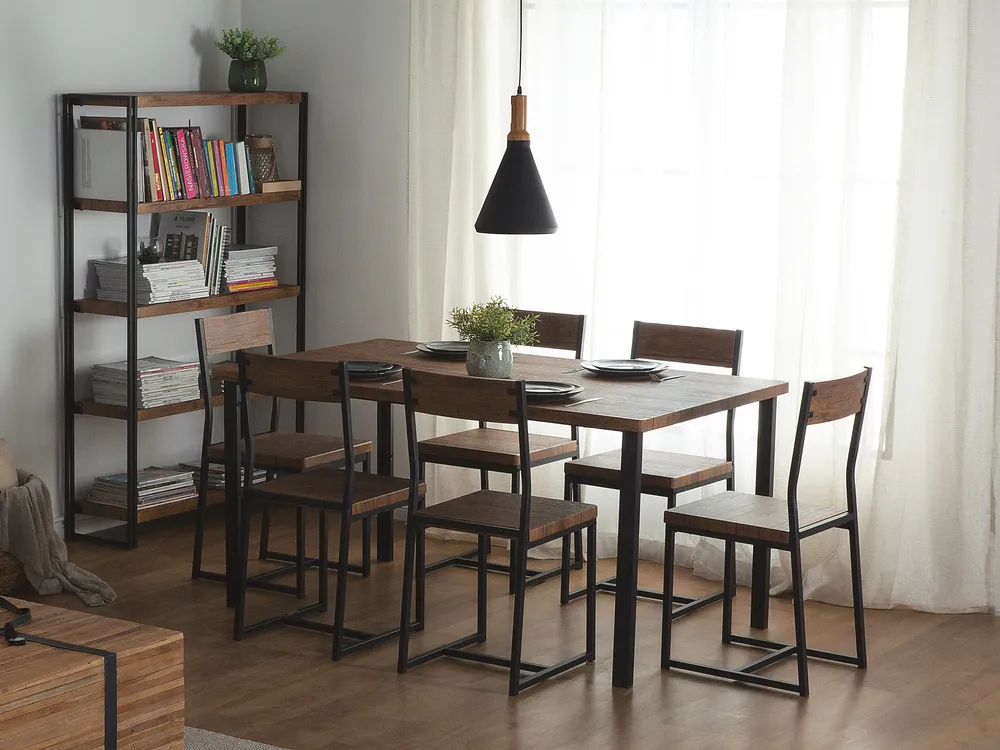 Esszimmer Set LAREDO Dunkelbraun 6-Sitzer