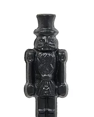 Set of 3 Christmas Stocking Holders KAJAANI 22 cm Nutcracker Black_1010898