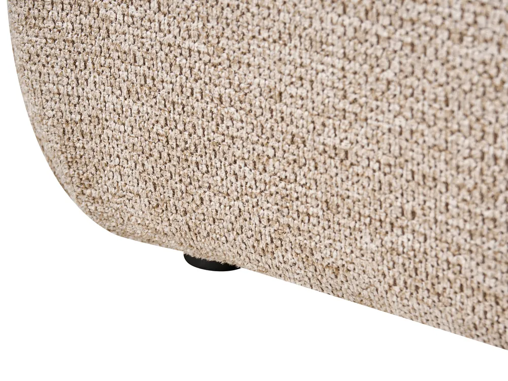 Bett mit Stauraum ohne Kopfteil GENAS Stoff Beige 140 x 200 cm_1070252