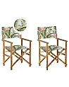Gartenstuhl 2er Set CINE Akazienholz Rosa