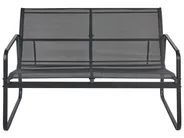 Lounge Set mit Tisch 4-Sitzer BARREA Metall Schwarz_921822