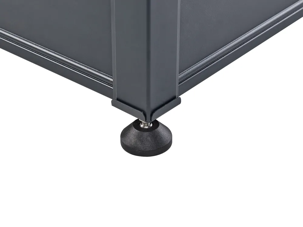 Aufbewahrungsbox CAMPALTO 113 cm 50 cm Metall Dunkelgrau_937973