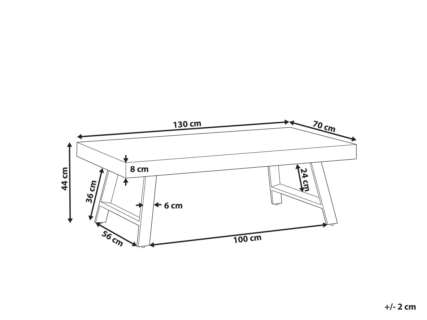 Coffee Table WARTON Pine Wood Dark Brown_961097