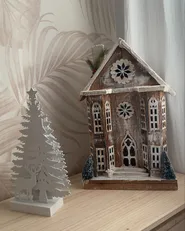 Weihnachtsdekoration LED FEMAN 36 cm Rentier Weihnachtsbaum Weiß_1047854