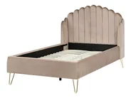 Bett mit Lattenrost Samtstoff AMBILLOU 120 x 200 cm Taupe_1014314