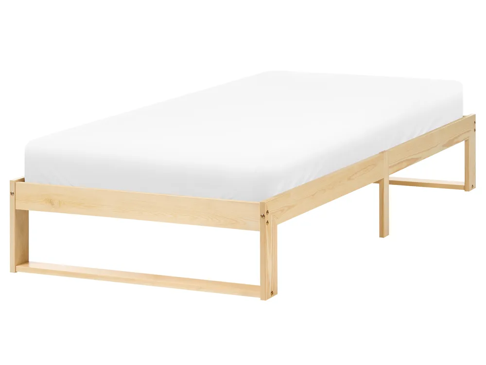 Bett ohne Kopfteil Kiefernholz TALAIRAN 90 x 200 cm Hellbraun