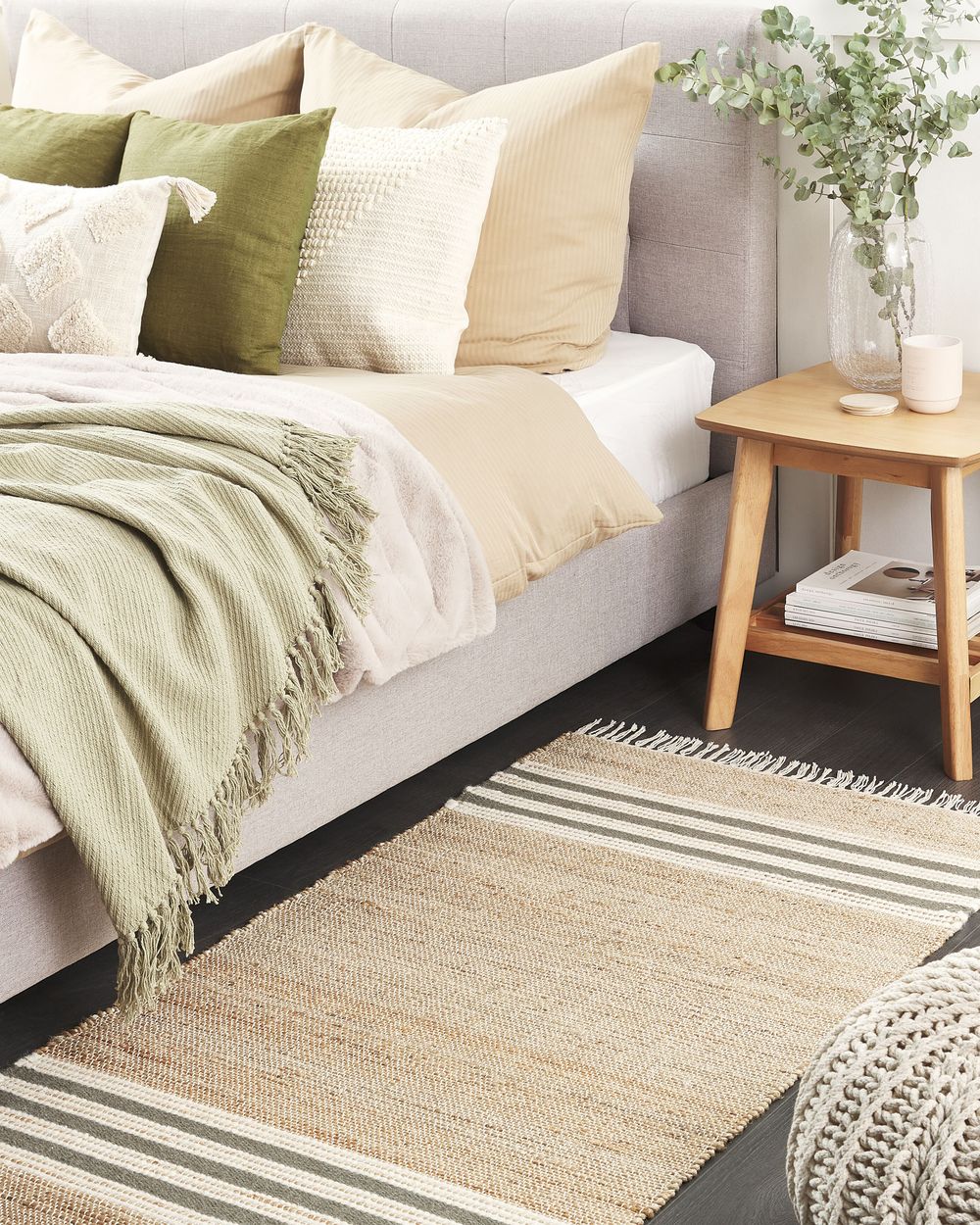 Rug MIRZA Grey 80 x 150 cm Jute