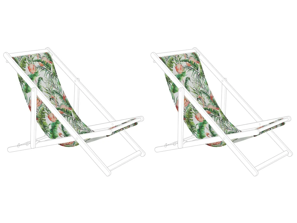 Ersatzstoff für Sonnenliege 2er Set ANZIO/AVELLINO 113 x 44 cm Bunt