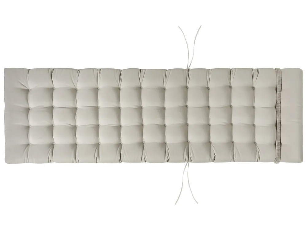 Sun Lounger Pad Cushion CESANA PREMIUM 192 x 56 cm Taupe_988066