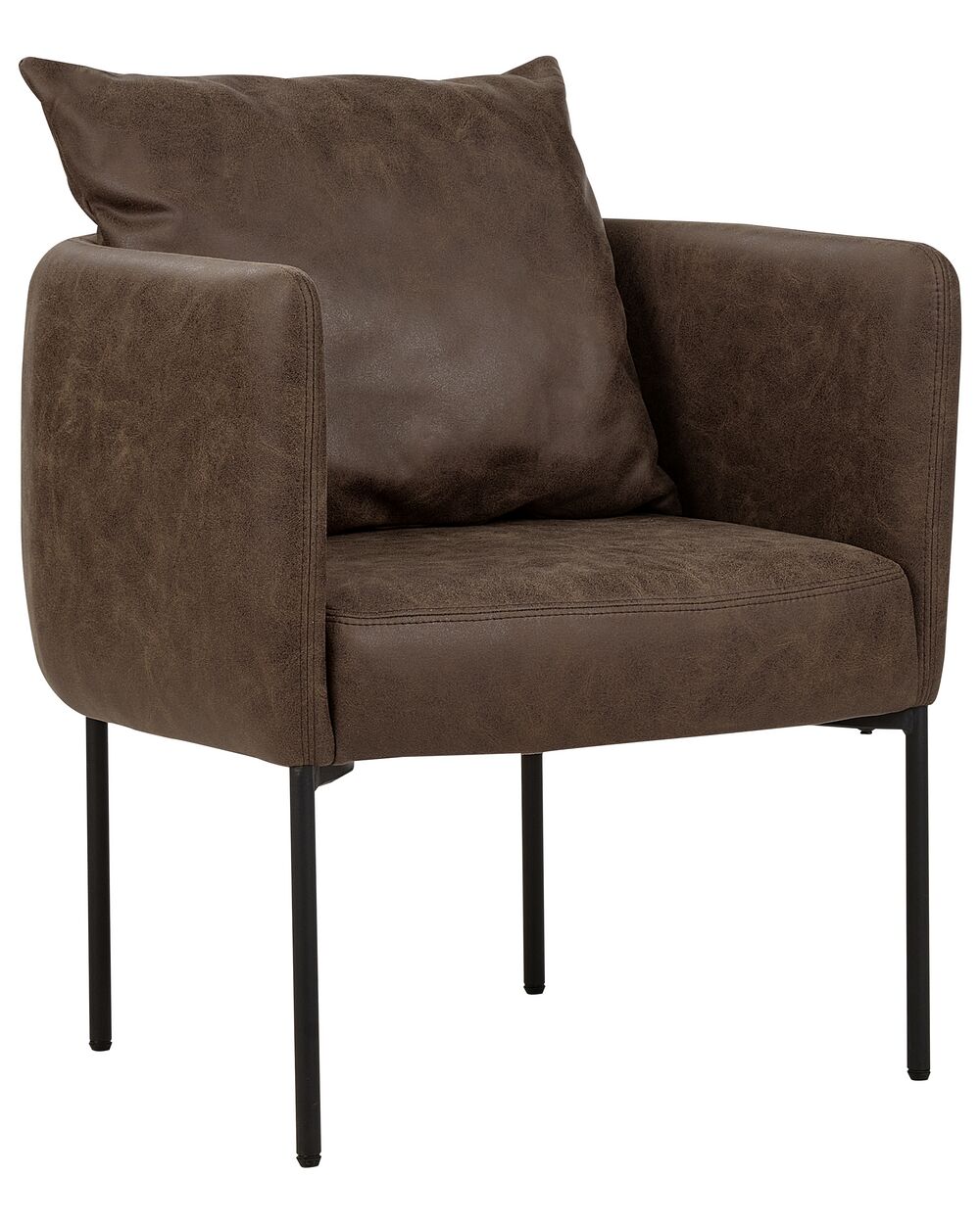 Fauteuil MALMOS Kunstleer Donkerbruin