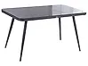 Gartentisch LIPARI 140 cm 80 cm Glas Grau