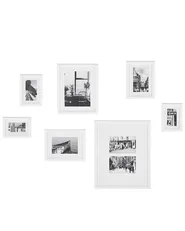 Bilderrahmen 7er Set ZINARE Stadtmotiv Weiß_819636