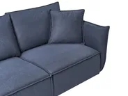Sofa 3-Sitzer KUNES Stoff Dunkelblau_1013236