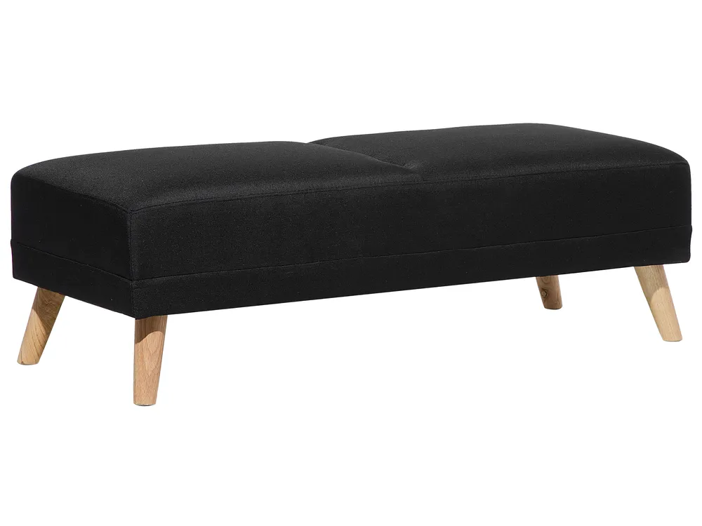 Ottomane FLORLI Stoff Schwarz