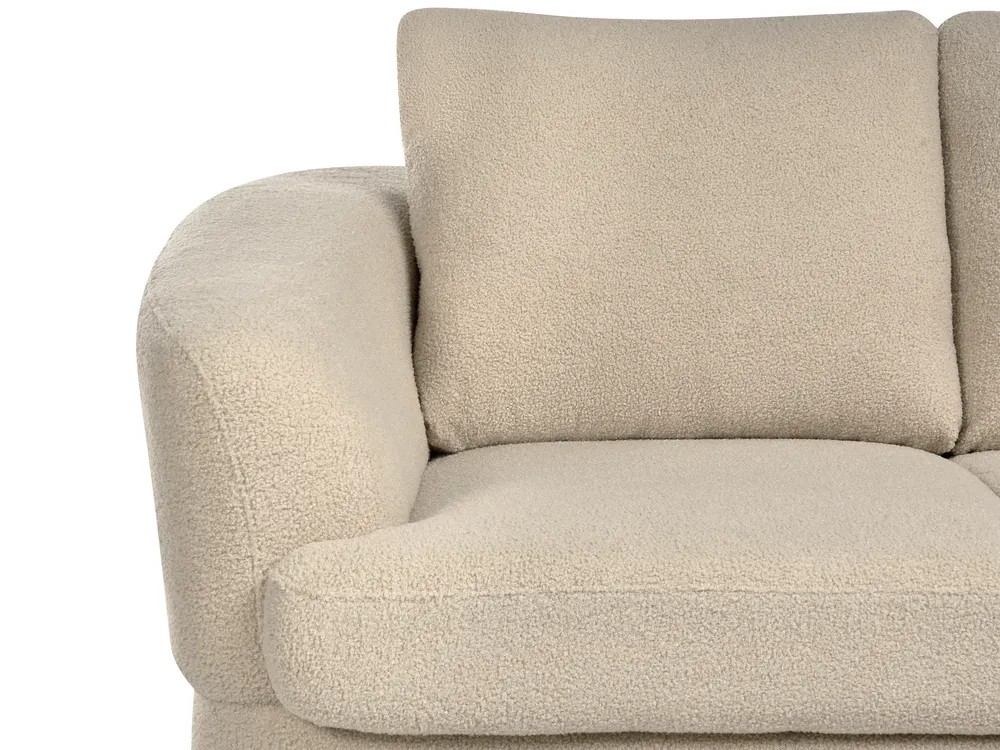Living Room Set 3 Seater KJAER Boucle Light Beige_1006779