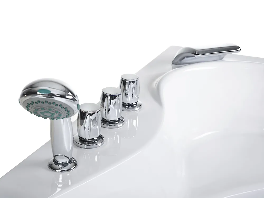 Corner Hot Tub with LED TOCOA 1900 x 1380 mm White_759383