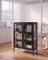 Buffet avec vitrine en verre LERRYN 90 cm Métal Noir