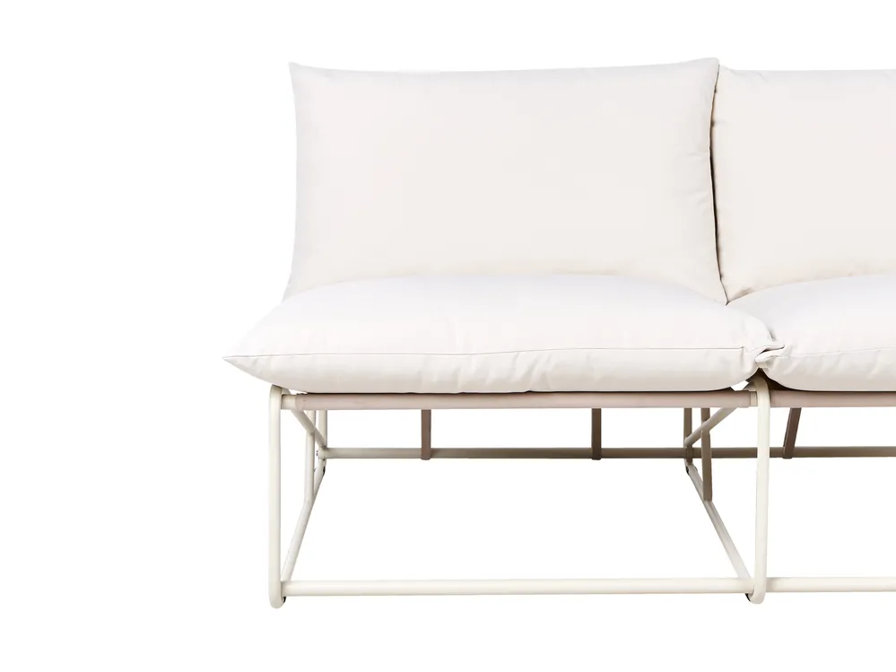 Garden Sofa Set 4 Seater PICO Metal Light Beige_1012995