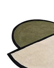 Vloerkleed SAKARO Donkergroen ø 160 cm Wol_1131806