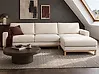 Ecksofa SIGGARD Bouclé Weiß linksseitig